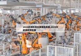 2024欧洲杯预选赛赛程表图,2024年欧洲杯预选赛