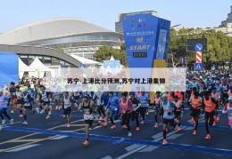 苏宁-上港比分预测,苏宁对上港集锦