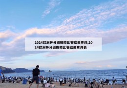 2024欧洲杯分组揭晓比赛结果查询,2024欧洲杯分组揭晓比赛结果查询表